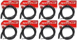 Коммутационный кабель Rockville RCXFB10B Black 3 м (8 штук)