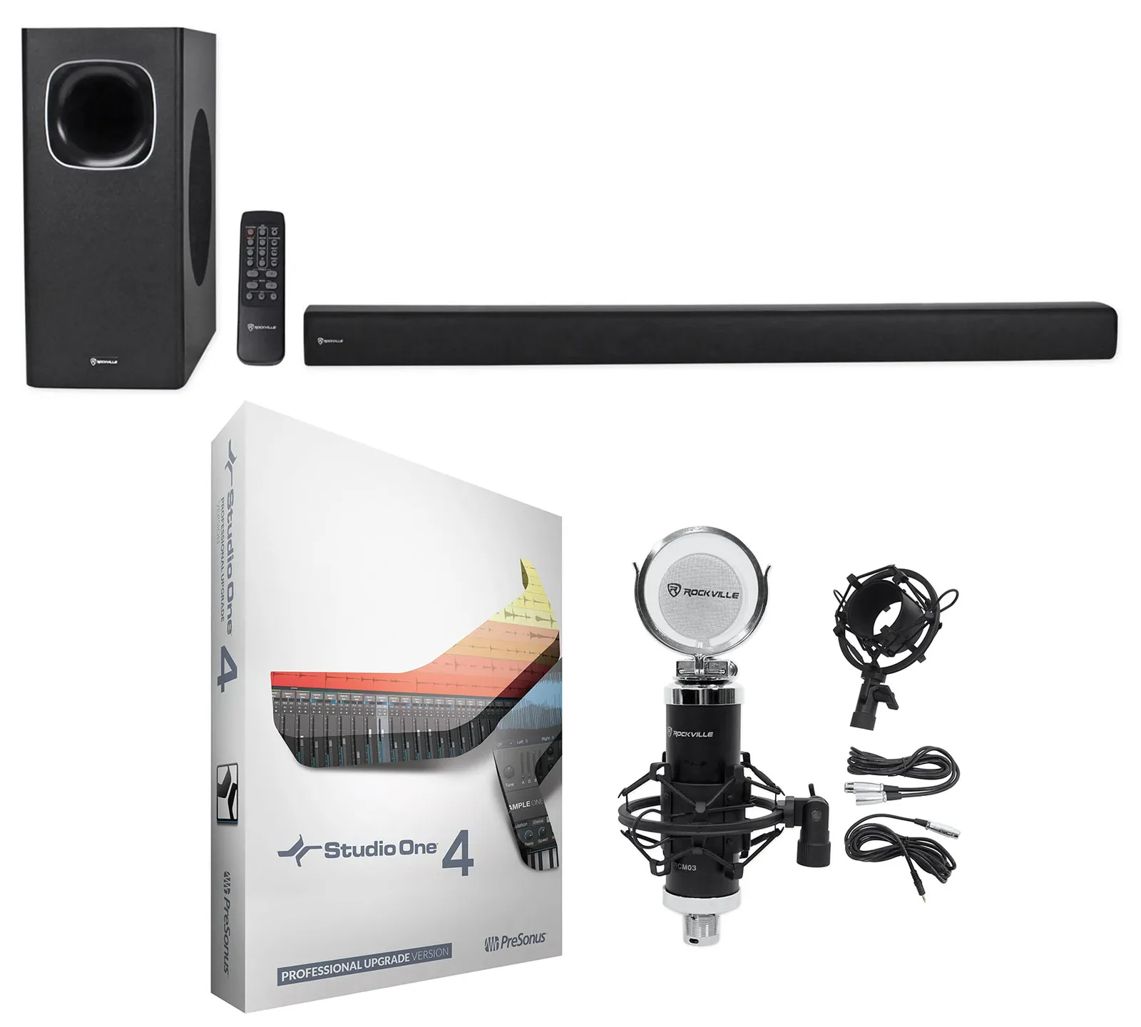 Presonus Studio One 4 Pro Upgrade from Artist/Producer+Soundbar+Microphone