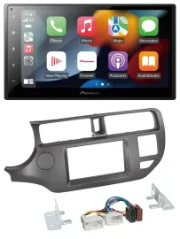 Pioneer DAB Bluetooth 2DIN USB MP3 Autoradio für Kia Rio UB 11-14 anthrazit