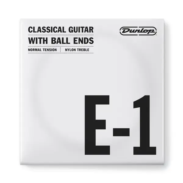 Струна одиночная для классической гитары Dunlop DCY01ENB Nylon Treble Ball Ends E-1