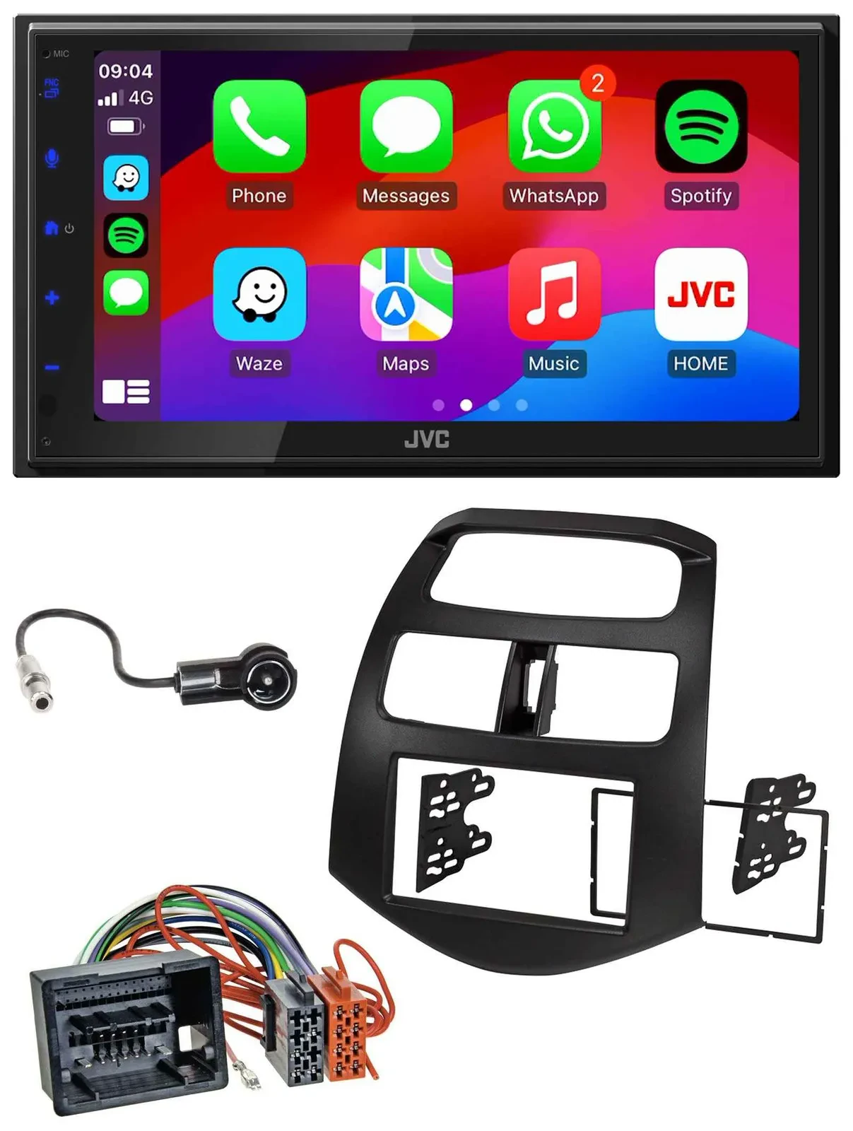 JVC Bluetooth 2DIN MP3 DAB USB Autoradio für Chevrolet Spark ab 2013