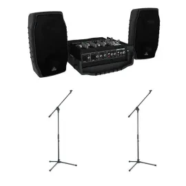 Behringer Europort PPA200 200-Watt 5-Channel Portable PA System with Wireless Mi