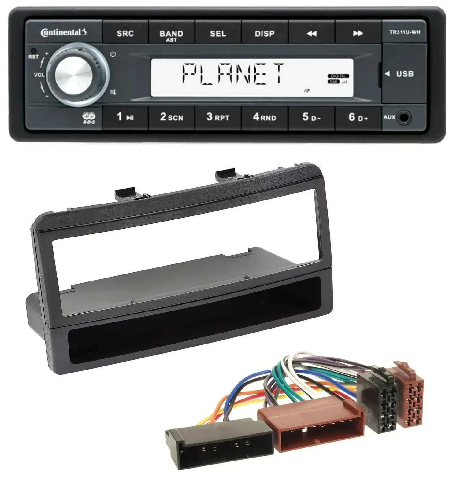 Continental USB MP3 AUX 1DIN Autoradio für Ford Mondeo 96-02 Puma Transit Ablage