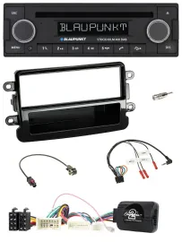 Blaupunkt Lenkrad Bluetooth DAB CD USB Autoradio für Dacia ab 2012 piano schwarz
