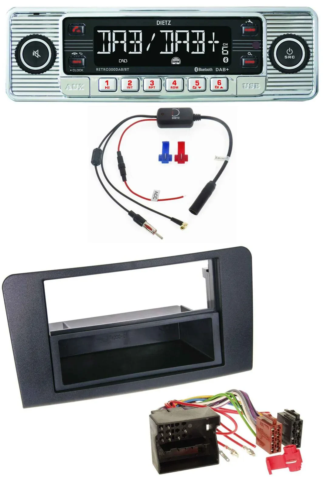 Dietz DAB USB MP3 Bluetooth Autoradio für Mercedes ML (ab 2006)