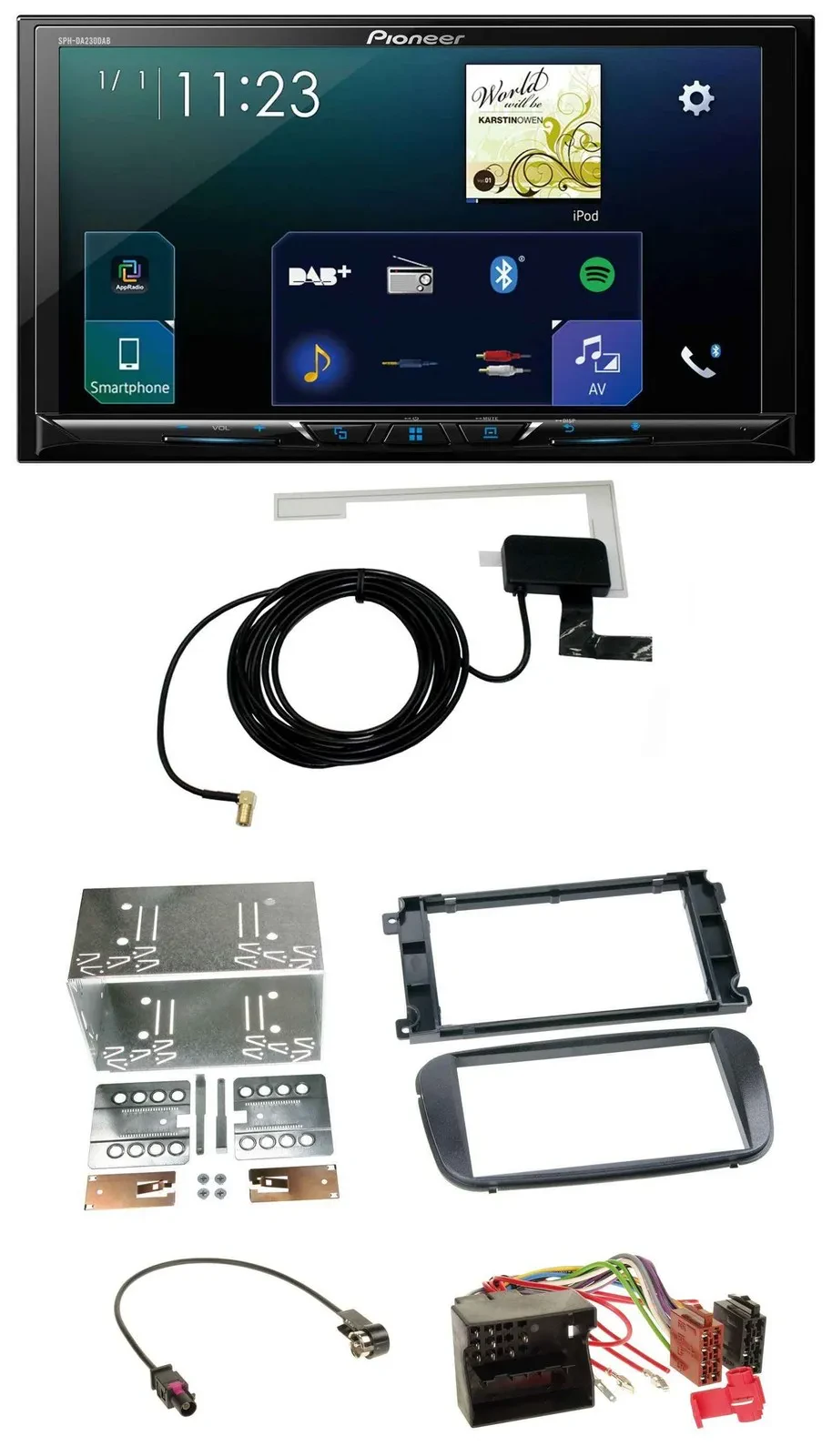 Pioneer 2DIN DAB USB MP3 Bluetooth Autoradio für Ford S-Max Mondeo ab 2007 Profi