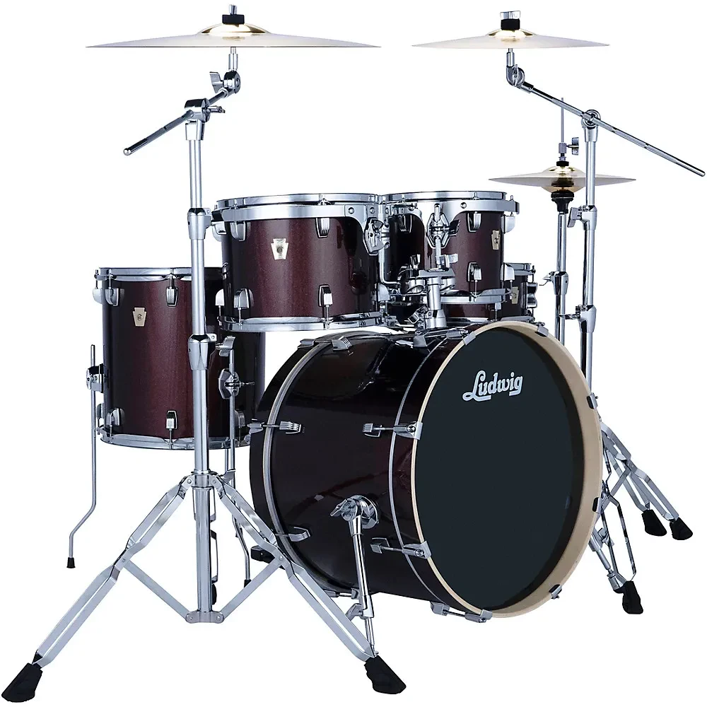 Ludwig Evolution 5-Piece Drum Set With Paiste Cymbals - Caramel Sparkle