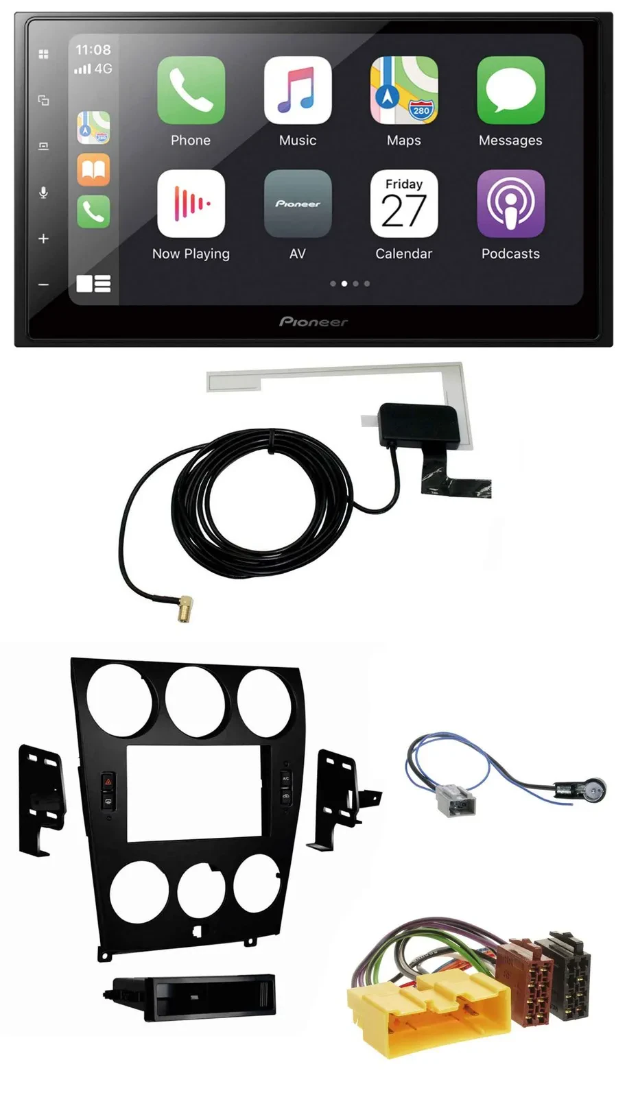 Pioneer USB MP3 2DIN Bluetooth DAB Autoradio für Mazda 6 (2006-2008)