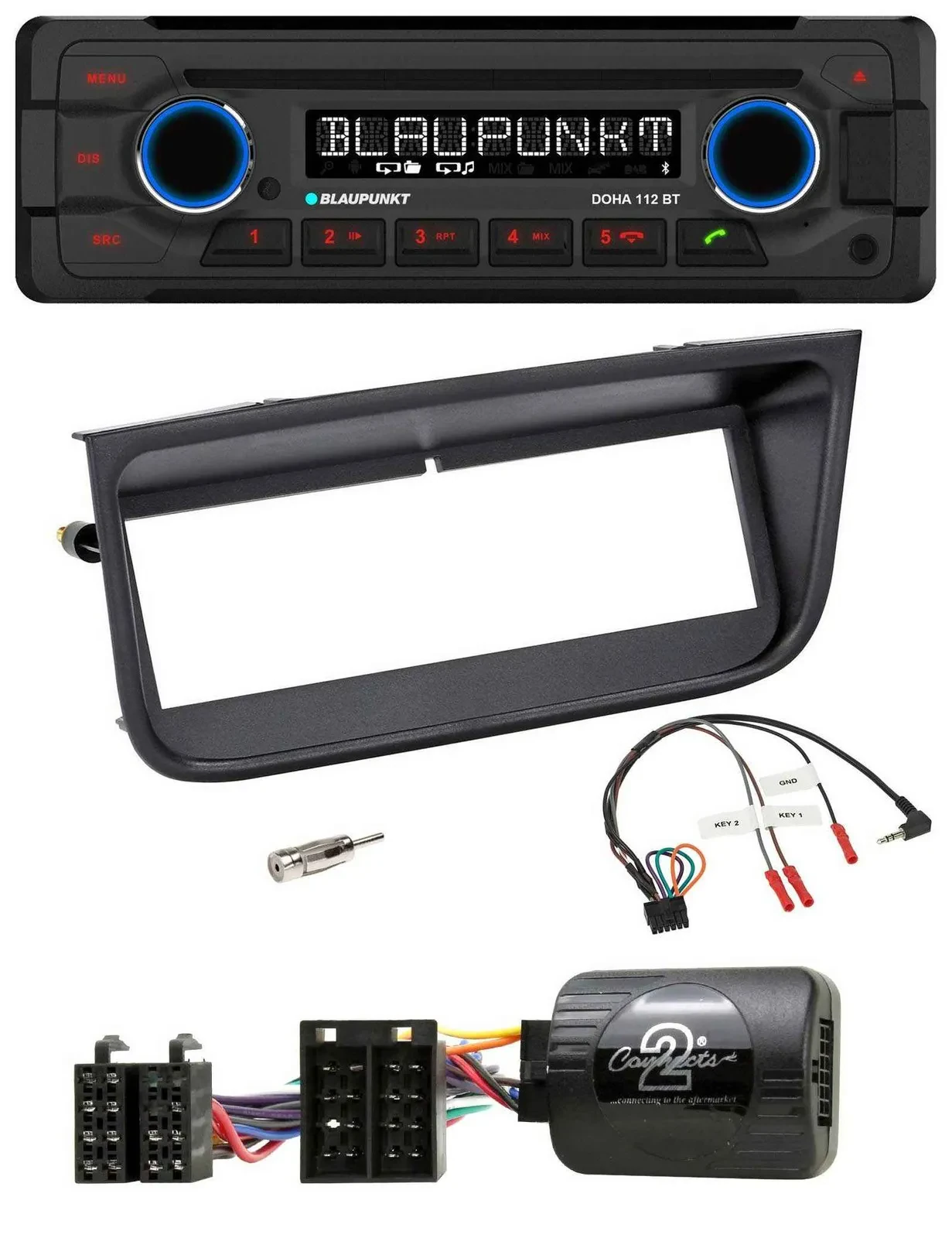 Blaupunkt Lenkrad MP3 CD Bluetooth USB Autoradio für Peugeot 406 2002-2005
