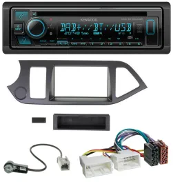 Kenwood Bluetooth DAB CD MP3 USB Autoradio für Kia Picanto ab 2011 ohne Start-St