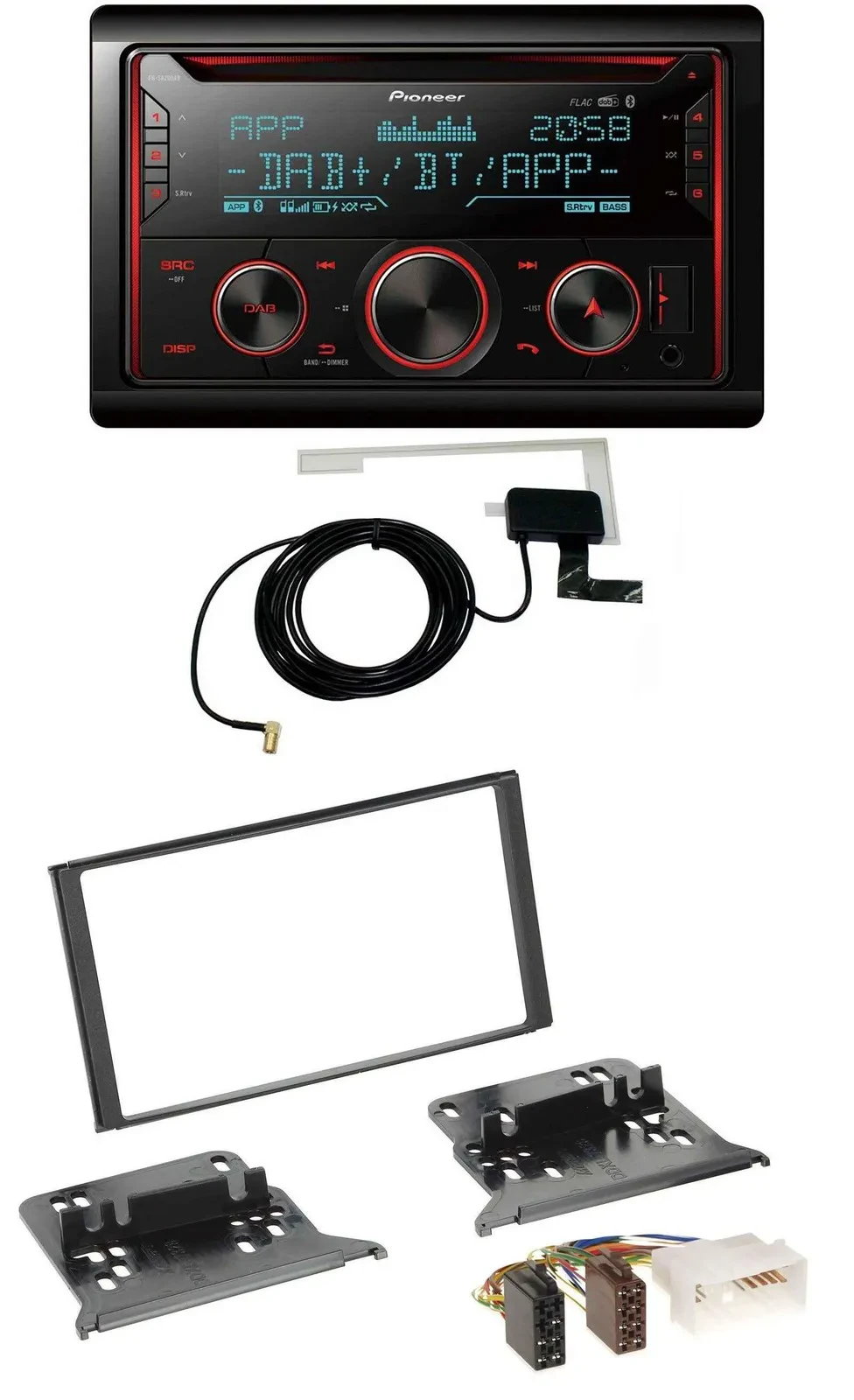 Pioneer 2DIN MP3 DAB USB CD Bluetooth Autoradio für Kia Sorento BL 2006-2009