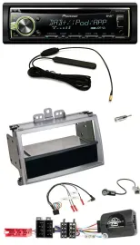 Pioneer MP3 USB CD DAB Lenkrad Autoradio für Hyundai i20 ISO 2009-2011 silber