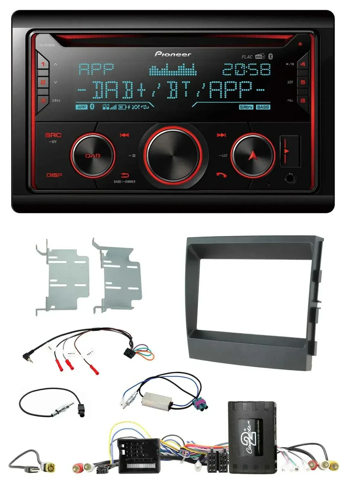 Автомагнитола Pioneer 2DIN, DAB, Bluetooth, USB, CD, совместимая с управлением на руле, для Porsche Panamera 2009–2016