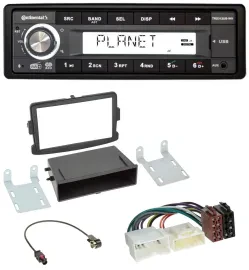 Continental USB 1DIN AUX DAB MP3 Autoradio für Dacia Dokker, Duster, Lodgy