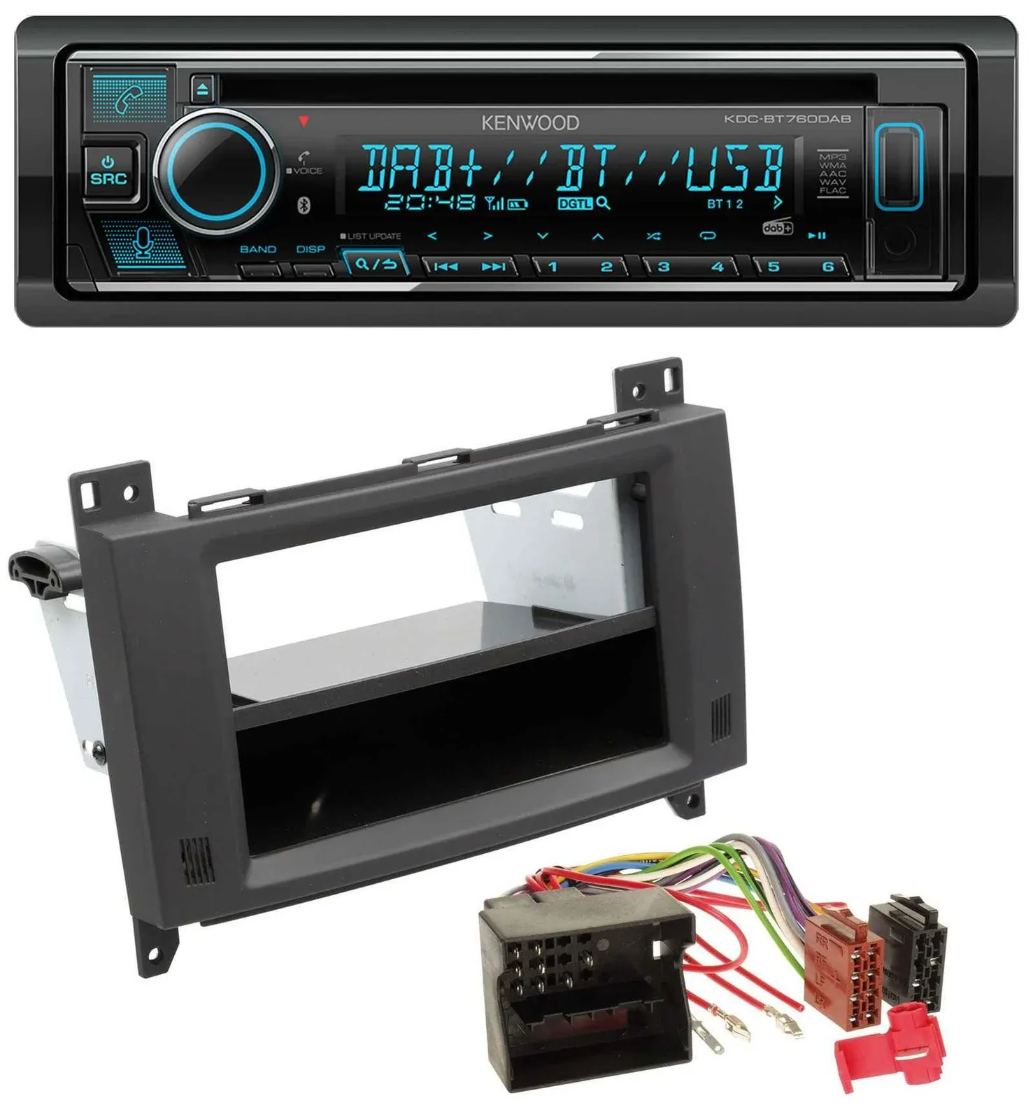 Kenwood MP3 Bluetooth DAB USB CD Autoradio für Mercedes A- B-Klasse Vito rubbert