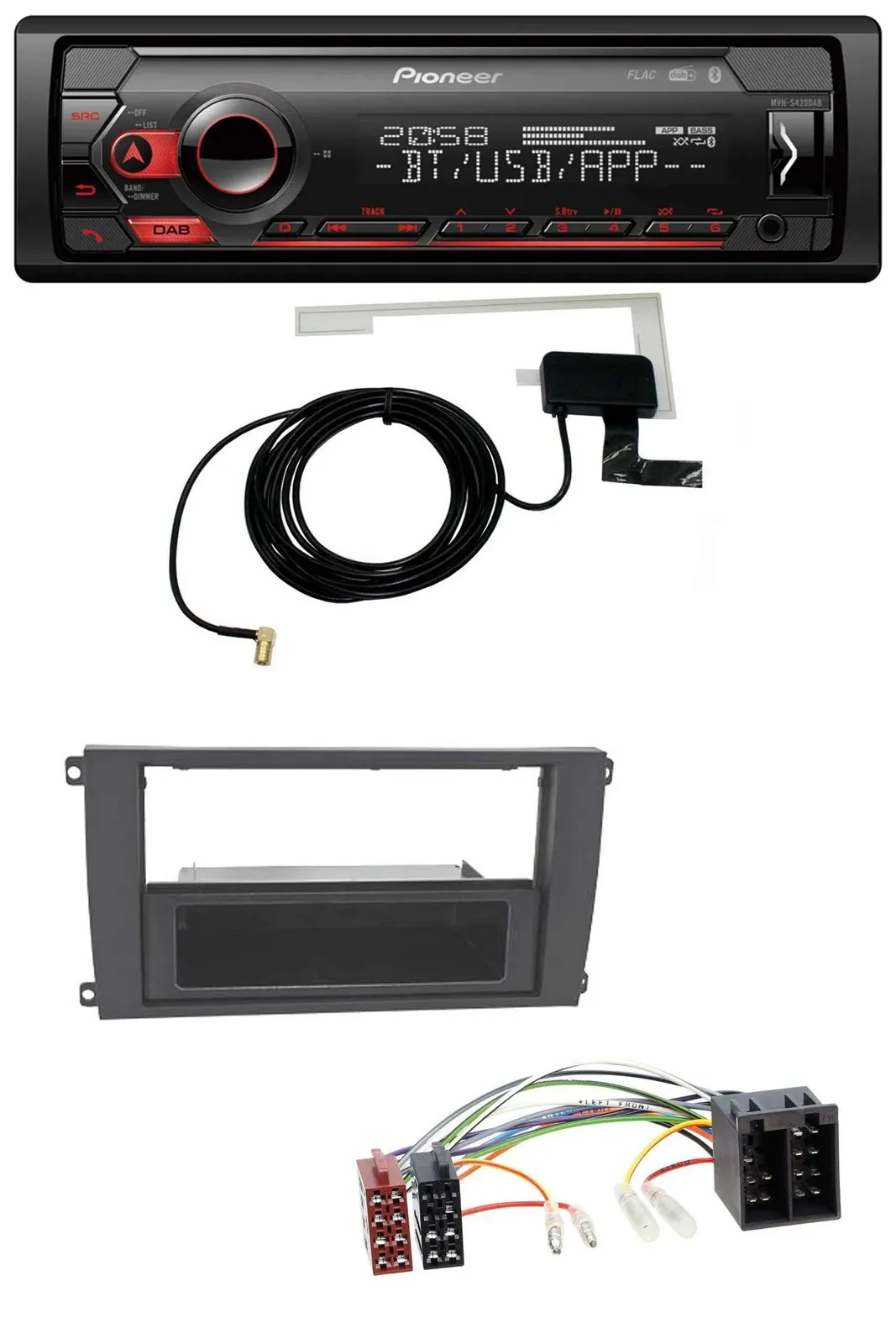 Автомагнитола для Porsche Cayenne (2002–2007) Pioneer DAB, USB, MP3, Bluetooth