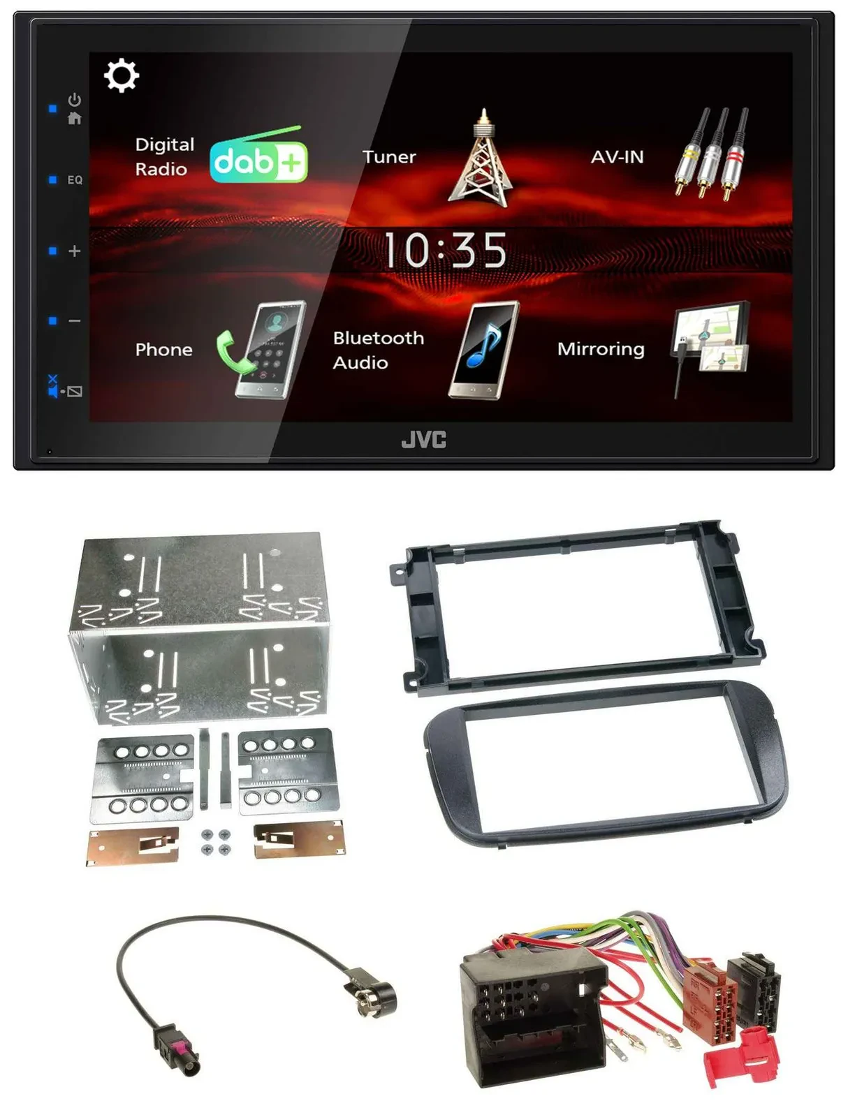 JVC USB Bluetooth MP3 DAB 2DIN Autoradio für Ford S-Max Mondeo ab 2007 Profi sch