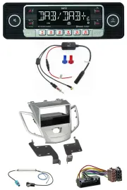 Dietz MP3 DAB Bluetooth USB Autoradio für Ford Fiesta JA8 10-17 ohne Display sil