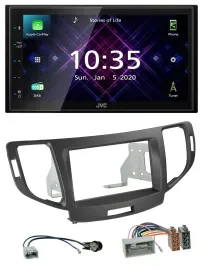 JVC DAB 2DIN MP3 Bluetooth USB Autoradio für Honda Accord ab 11 anthrazit
