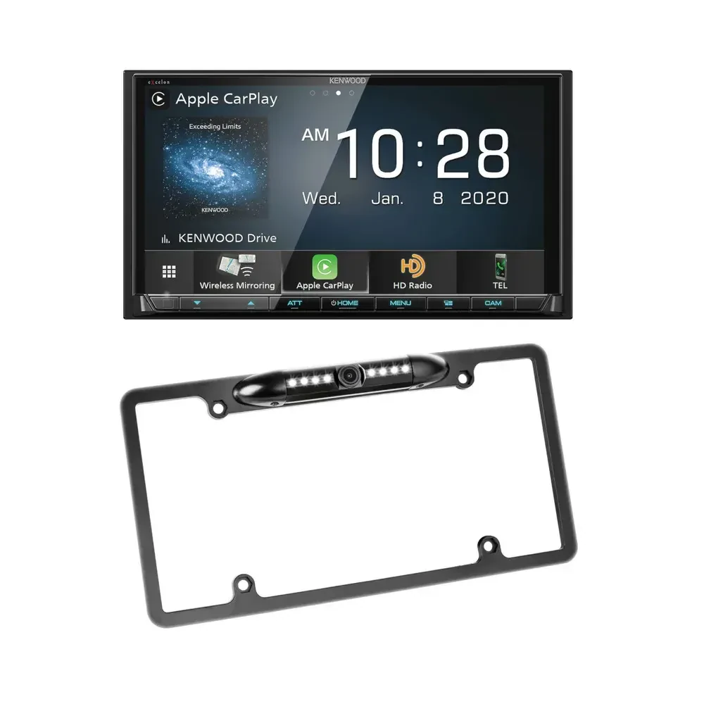 Автомагнитола Kenwood DMX908S 6.95", 2 DIN (с камерой номерного знака)