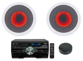 Technical Pro DV4000 Home DVD Amplifier+6.5" LED Ceiling Speakers+Wifi Receiver