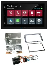 Blaupunkt 2DIN MP3 USB Bluetooth DAB Autoradio für Peugeot 308 07-09 silber