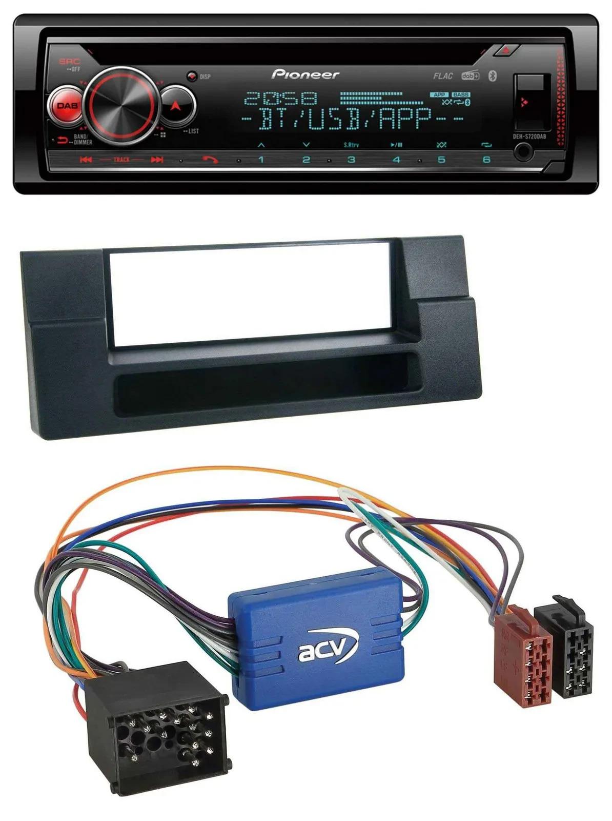 Pioneer MP3 DAB CD Bluetooth USB Autoradio für BMW 5er E39 X5 E53 Ablagefach Akt