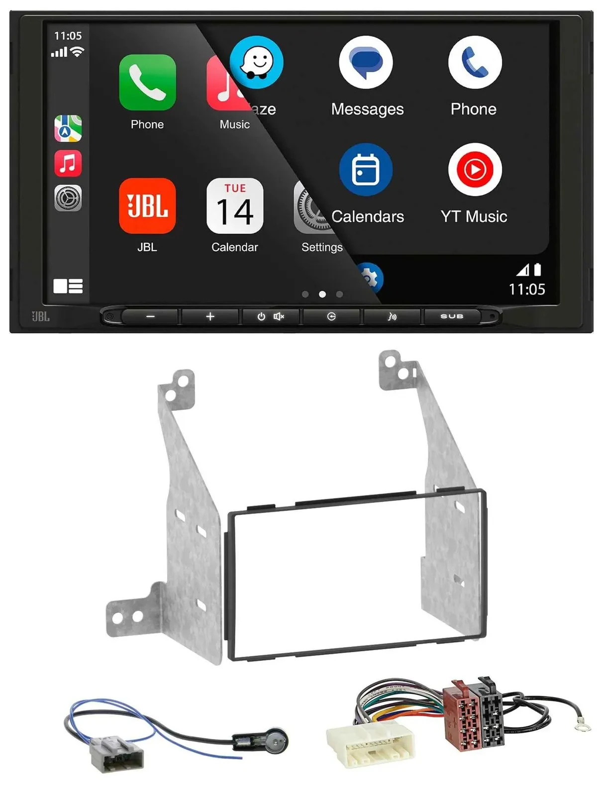 JBL USB 2DIN MP3 Bluetooth AUX Autoradio für Nissan Pathfinder 07-13