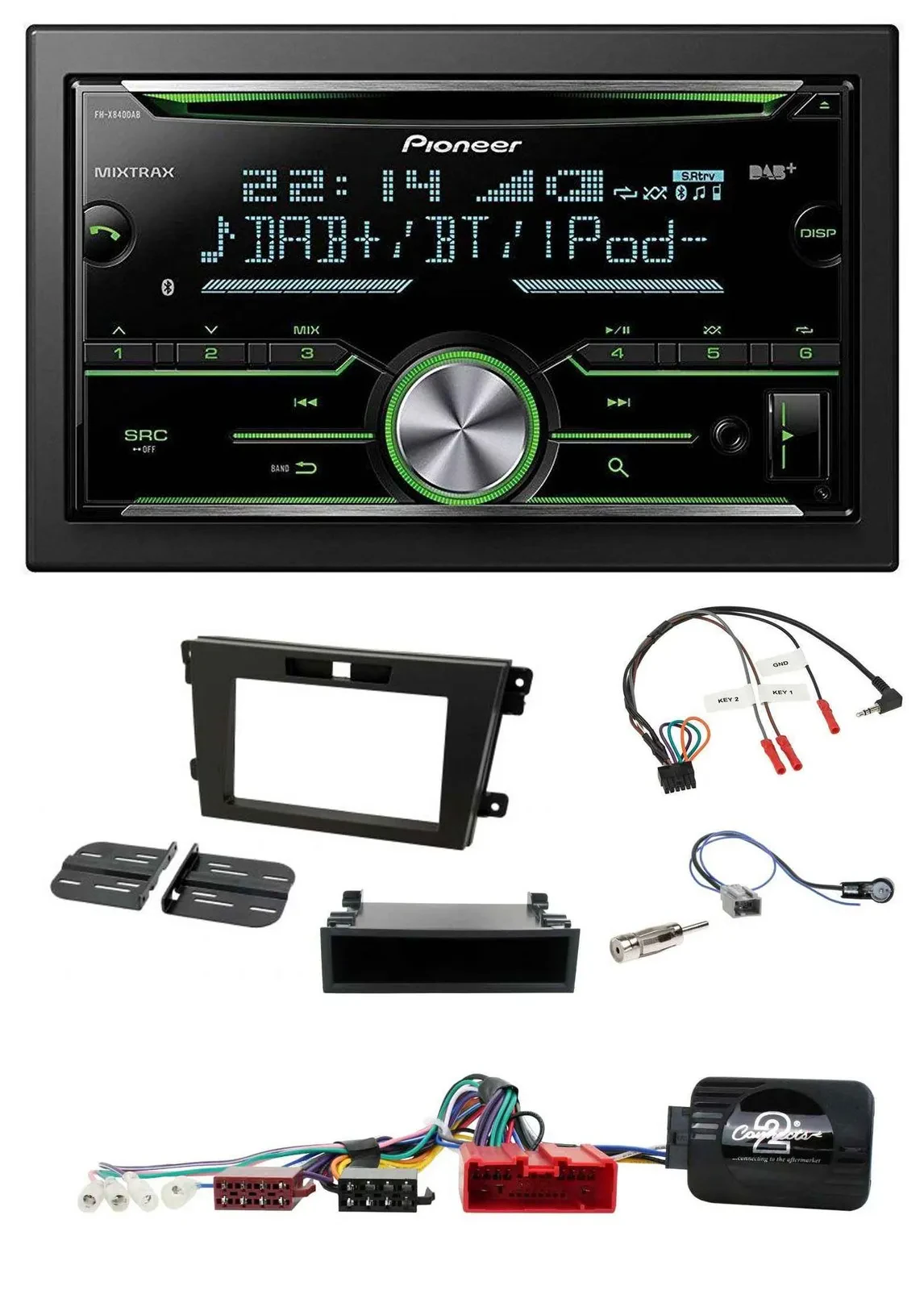 Pioneer Bluetooth Lenkrad DAB 2DIN USB CD Autoradio für Mazda CX-7 2008-2010