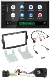 Kenwood DAB Bluetooth USB Lenkrad 2DIN Autoradio für Dacia Sandero ab 13 piano-s