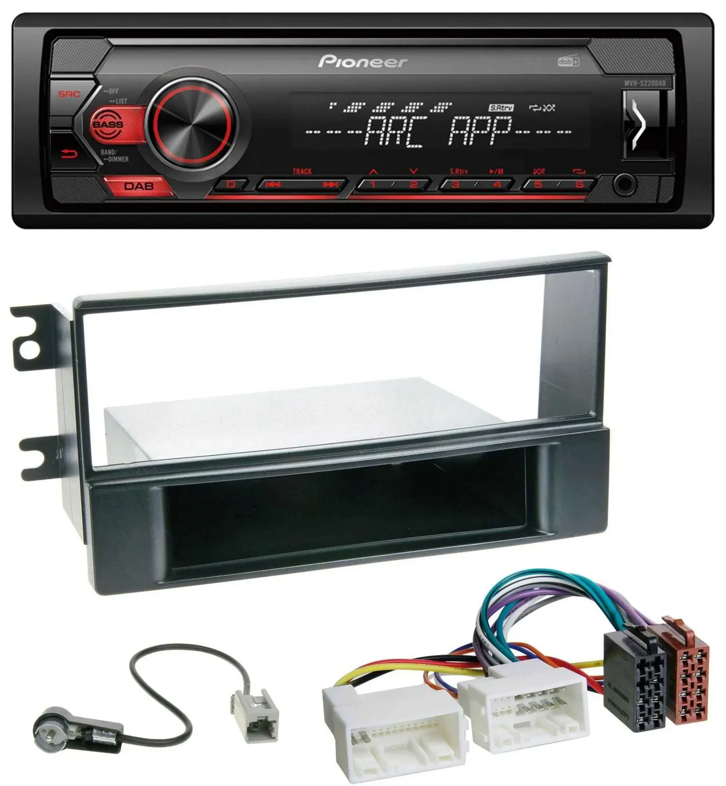Pioneer DAB 1DIN MP3 AUX USB Autoradio für Kia Sportage II 08-10 neue Verkabelun