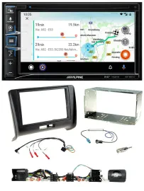 Alpine Bluetooth TMC USB DAB 2DIN Lenkrad Navigation für Audi TT 2006-2014