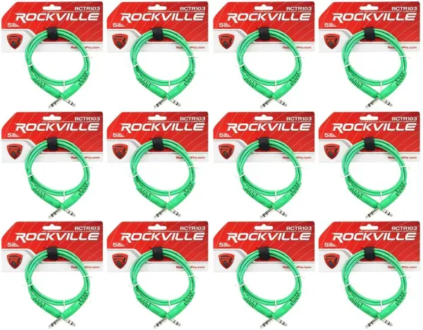 Коммутационный кабель Rockville RCTR103G Green 0.9 м (12 штук)