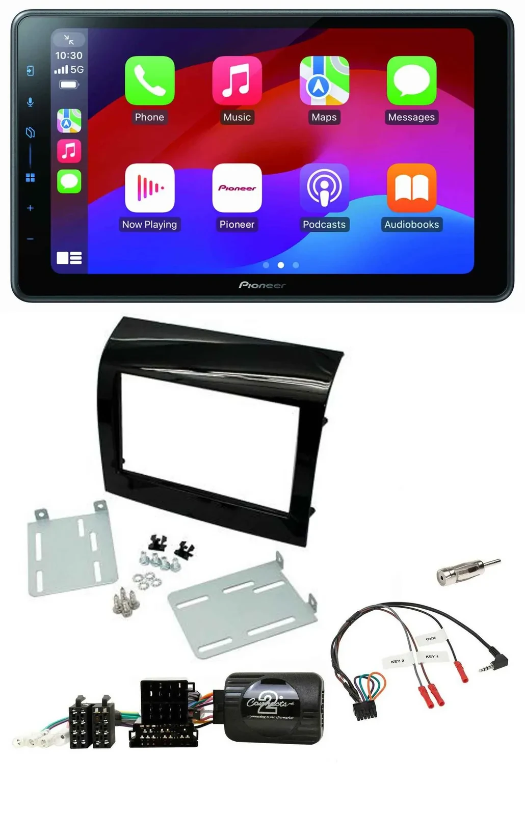 Pioneer Bluetooth 2DIN USB Lenkrad DAB Autoradio für Fiat Ducato 2012-2015 Piano