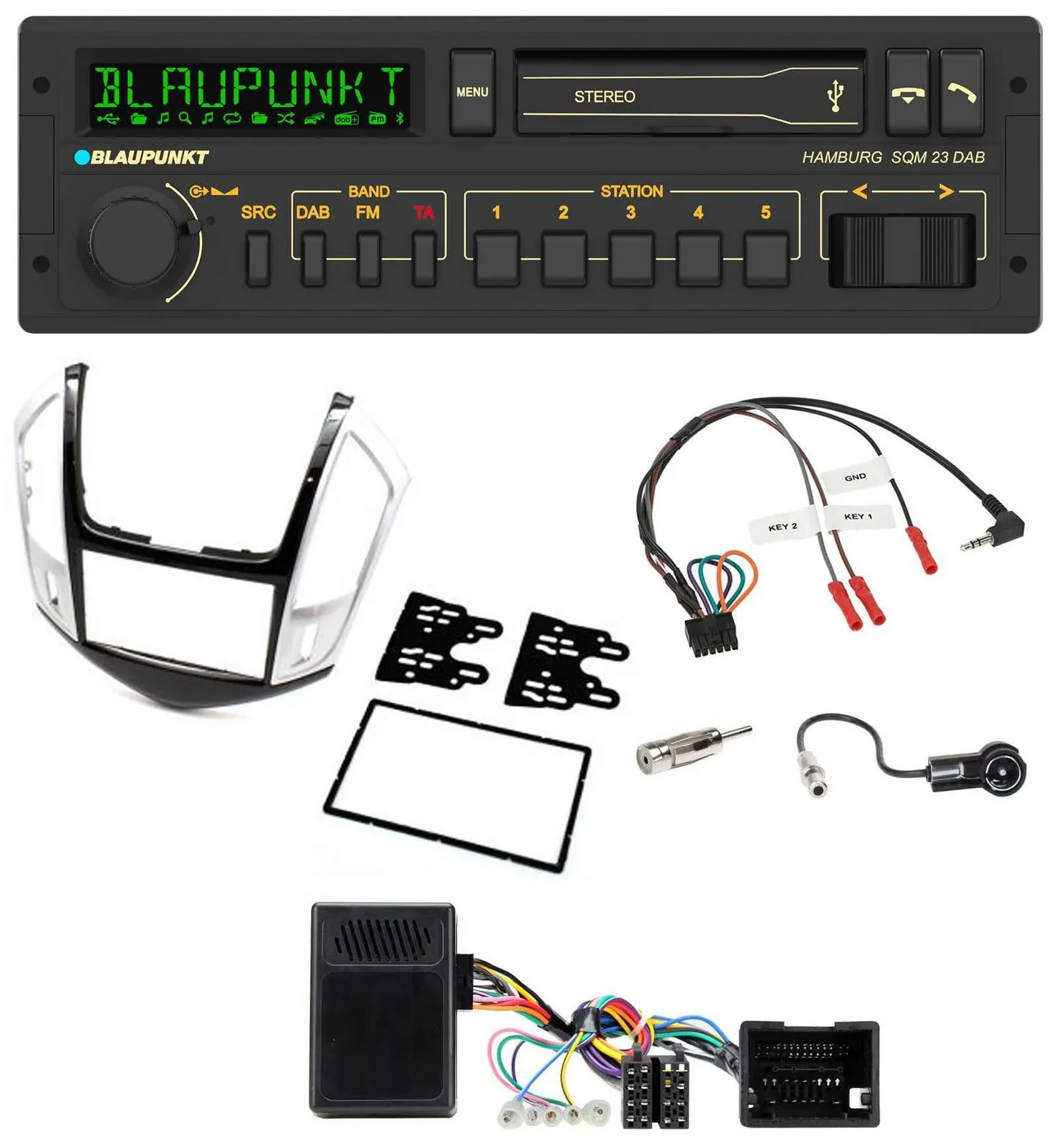 Blaupunkt USB DAB Bluetooth Lenkrad Autoradio für Chevrolet Cruze 2011-2016 silb
