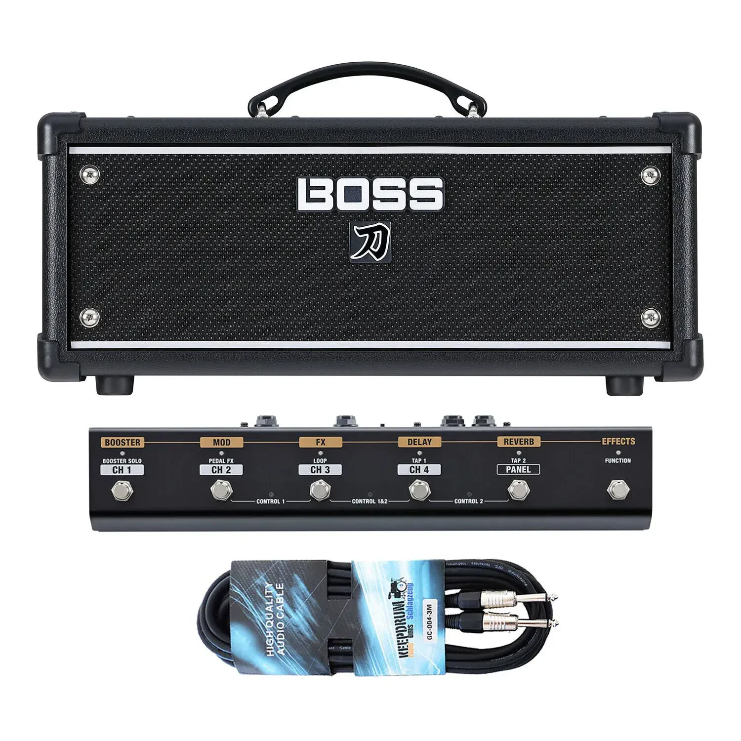 Boss Gitarrenverstärker Katana Head Gen 3 Topteil mit Fußschalter und Kabel