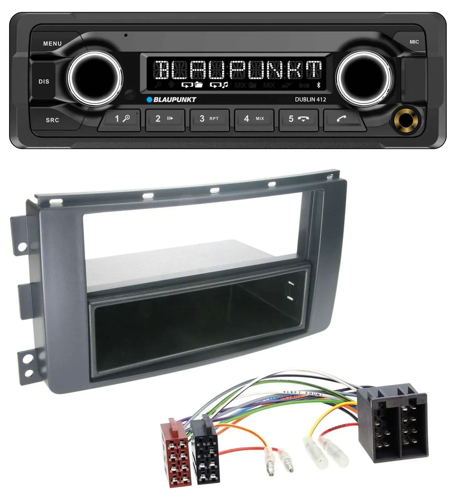 Автомагнитола для Smart ForFour 454/ForTwo 451 Blaupunkt MP3, Bluetooth, USB, AUX, ISO-разъём