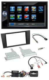 Автомагнитола Blaupunkt 2DIN, Bluetooth, USB, SD, MP3, совместимая с кнопками на руле, для Audi A4 (2000–2001)