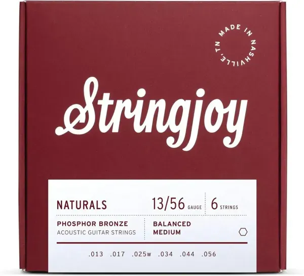 Струны для акустической гитары Stringjoy Naturals Balanced Phosphor Bronze Medium 13-56