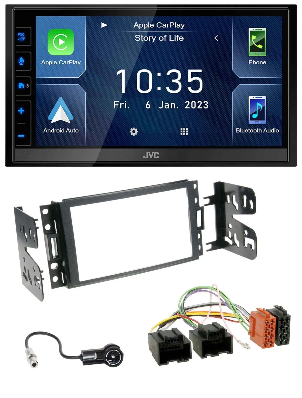 JVC DAB Bluetooth MP3 USB 2DIN Autoradio für Chevrolet Corvette Uplander 05-13