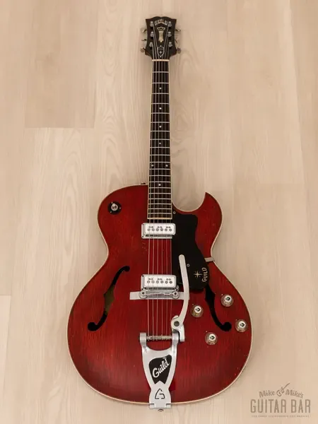 Полуакустическая электрогитара Guild Starfire III Cherry USA 1962 w/DeArmond DynaSonics, Case