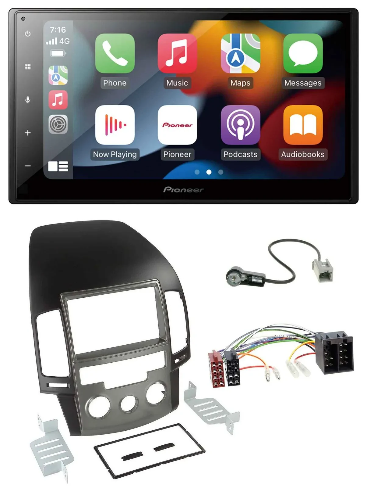 Pioneer DAB Bluetooth 2DIN USB MP3 Autoradio für Hyundai i30 (ab 08)
