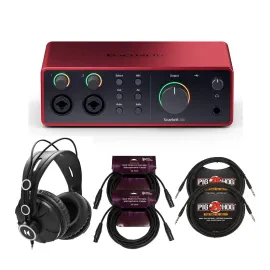 Focusrite Scarlett 4i4 4th Gen USB Audio Interface Bundle