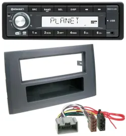 Автомагнитола для Volvo XC90 Continental 1DIN MP3 AUX USB DAB (14-pin, 2002–2014)