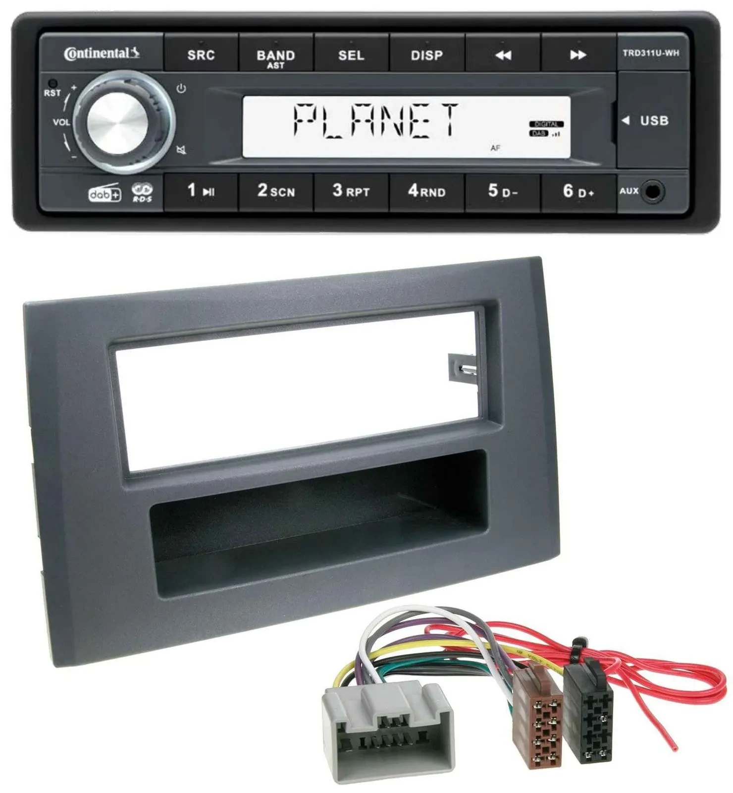 Автомагнитола для Volvo XC90 Continental 1DIN MP3 AUX USB DAB (14-pin, 2002–2014)