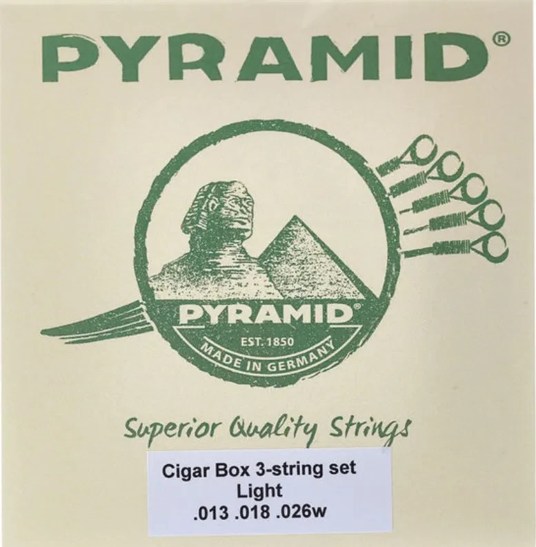CIGARBOX CIGBOX3 Комплект струн для 3-струнной гитары (сигарбокс), сталь, 13-26, Pyramid