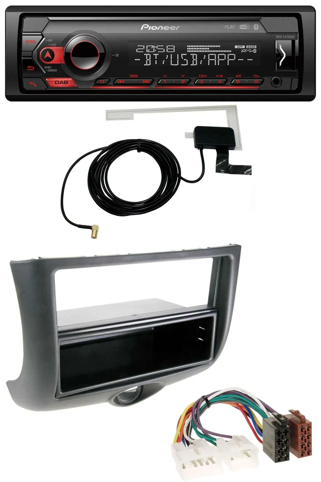 Автомагнитола для Toyota Yaris (1999–2003) Pioneer DAB, USB, MP3, Bluetooth