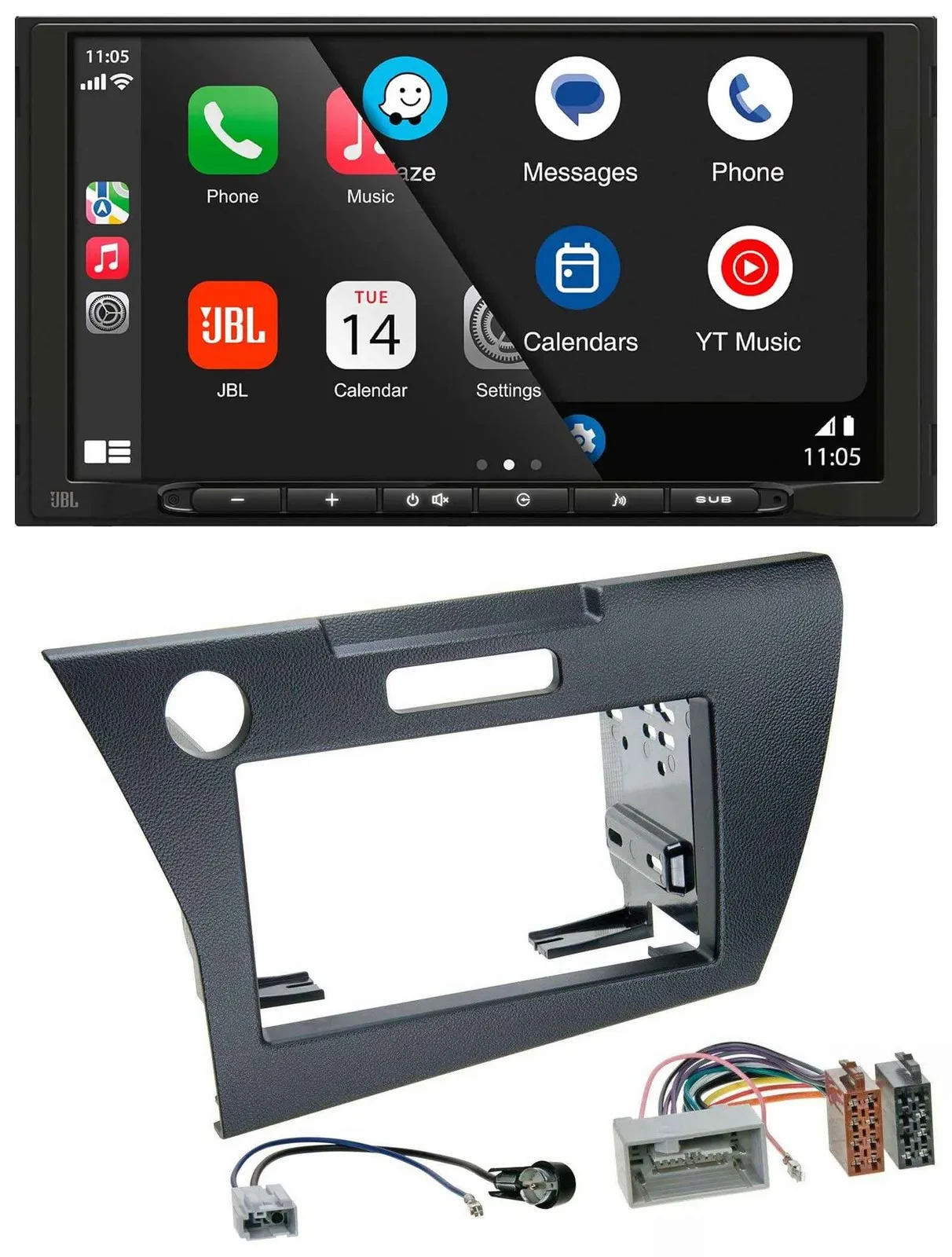 JBL USB 2DIN MP3 Bluetooth AUX Autoradio für Honda CR-Z (ab 2010)