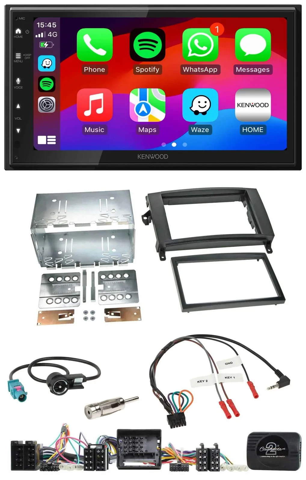 Kenwood Lenkrad USB DAB 2DIN Bluetooth Autoradio für Mercedes Vito Viano W639 Au