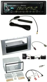 Pioneer CD MP3 Lenkrad DAB USB Autoradio für Ford Kuga 2008-2012 silber